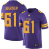 Men’s Minnesota Vikings #61 Joe Berger Purple 2016 Color Rush Stitched NFL Nike Limited Jersey