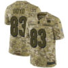 Nike Bengals #83 Tyler Boyd Camo Men’s Stitched NFL Limited 2018 Salute To Service Jersey