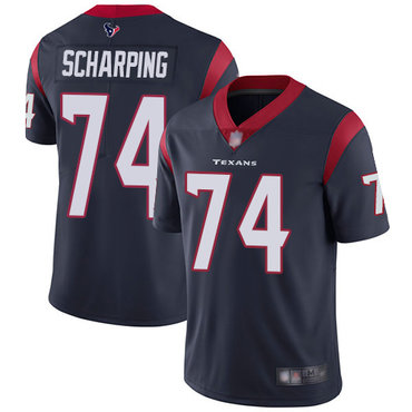 Texans #74 Max Scharping Navy Blue Team Color Men’s Stitched Football Vapor Untouchable Limited Jersey