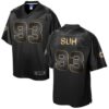 Nike Dolphins #93 Ndamukong Suh Pro Line Black Gold Collection Men’s Stitched NFL Game Jersey