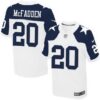 Men’s Dallas Cowboys #20 Darren McFadden White Thanksgiving Alternate NFL Nike Elite Jersey