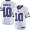 Nike Giants #10 Eli Manning White Men’s Stitched NFL Limited Rush Jersey