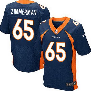 Men’s Denver Broncos #65 Gary Zimmerman Navy Blue Retired Player NFL Nike Elite Jersey