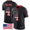 Nike Houston Texans #4 Deshaun Watson Black Men’s Stitched NFL Limited Rush USA Flag Jersey
