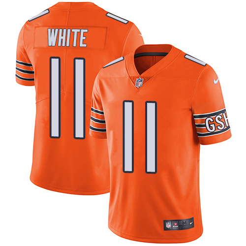 Nike Chicago Bears #11 Kevin White Orange Men’s Stitched NFL Limited Rush Jersey