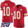 Kansas City Chiefs #10 Tyreek Hill Red Team Color Men’s Stitched Football 100th Season Vapor Limited Jersey