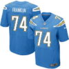 Men’s San Diego Chargers #74 Orlando Franklin Light Blue Alternate NFL Nike Elite Jersey