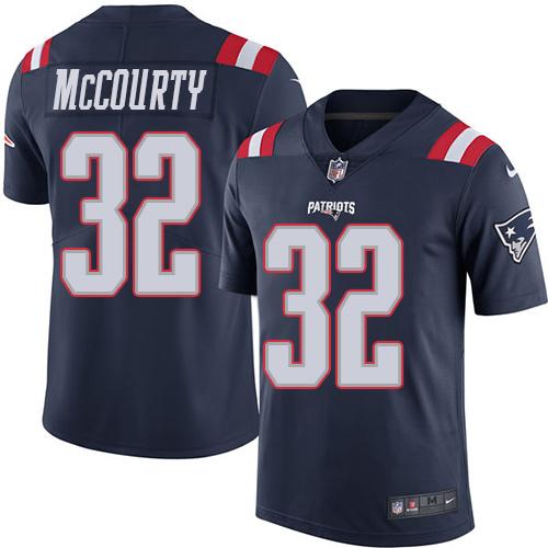 Nike Patriots #32 Devin McCourty Navy Blue Men’s Stitched NFL Limited Rush Jersey
