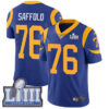 Youth Los Angeles Rams #76 Rodger Saffold Royal Blue Nike NFL Alternate Vapor Untouchable Super Bowl LIII Bound Limited Jersey