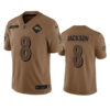 Men’s Baltimore Ravens #8 Lamar Jackson 2023 Brown Salute To Service Limited Football Stitched Jersey