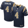 Nike Rams #4 Greg Zuerlein Navy Blue Team Color Men’s Stitched NFL Elite Jersey
