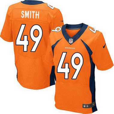 Men’s Denver Broncos #49 Dennis Smith Orange Retired Player NFL Nike Elite Jersey