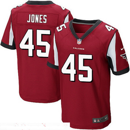 Men’s Atlanta Falcons #45 Deion Jones Red Team Color Stitched NFL Nike Elite Jersey