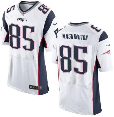 Men’s New England Patriots #85 Nate Washington White Road 2015 NFL Nike Elite Jersey