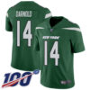 Jets #14 Sam Darnold Green Team Color Men’s Stitched Football 100th Season Vapor Limited Jersey