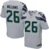 Men’s Seattle Seahawks #26 Cary Williams Gray Alternate NFL Nike Elite Jersey