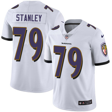 Nike Baltimore Ravens #79 Ronnie Stanley White Men’s Stitched NFL Vapor Untouchable Limited Jersey