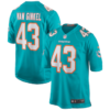 Men’s Miami Dolphins #43 Andrew Van Ginkel White Stitched Football Jersey