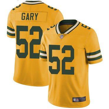 Packers #52 Rashan Gary Yellow Men’s Stitched Football Limited Rush Jersey