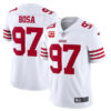 Men’s San Francisco 49ers 2022 #97 Nike Bosa White Scarlet With 1-star C Patch Vapor Untouchable Limited Stitched Football Jersey