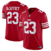 Men’s San Francisco 49ers #23 Christian McCaffrey Red 2023 F.U.S.E. Vapor Untouchable Limited Stitched Football Jersey