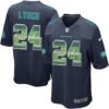 Nike Seahawks #24 Marshawn Lynch Steel Blue Team Color Men’s Stitched NFL Limited Strobe Jersey