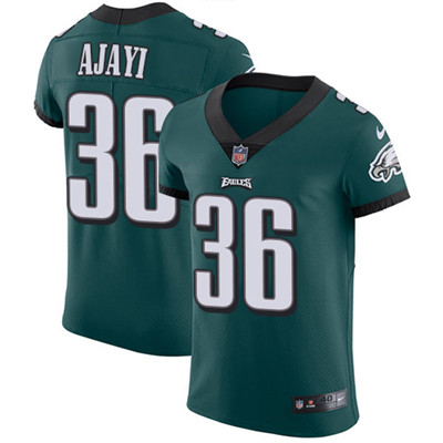 Men’s Nike Philadelphia Eagles #36 Jay Ajayi Midnight Green Team Color Stitched NFL Vapor Untouchable Elite Jersey
