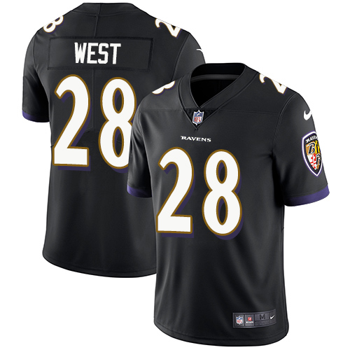 Nike Baltimore Ravens #28 Terrance West Black Alternate Men’s Stitched NFL Vapor Untouchable Limited Jersey