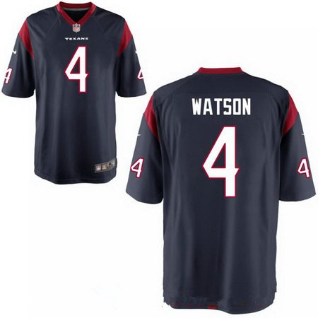 Men’s 2017 NFL Draft Houston Texans #4 Deshaun Watson Navy Blue Alternate Stitched NFL Nike Elite Jersey