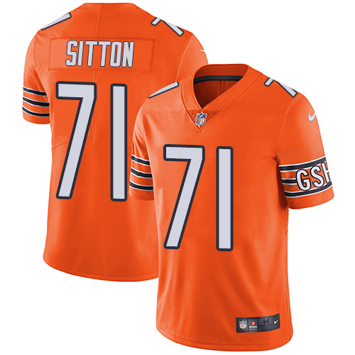 Nike Chicago Bears #71 Josh Sitton Orange Men’s Stitched NFL Limited Rush Jersey