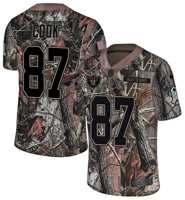 Nike Raiders #87 Jared Cook Camo Men’s Stitched NFL Limited Rush Realtree Jersey