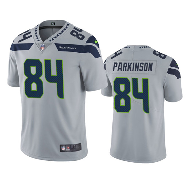 Men’s Seattle Seahawks #84 Colby Parkinson Gray Vapor Untouchable Limited Stitched Jersey