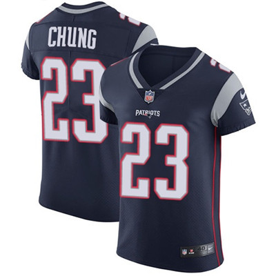 Men’s Nike New England Patriots #23 Patrick Chung Navy Blue Team Color Stitched NFL Vapor Untouchable Elite Jersey