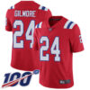 Patriots #24 Stephon Gilmore Red Alternate Men’s Stitched Football 100th Season Vapor Limited Jersey