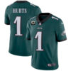 Men’s Eagles 2022 #1 Jalen Hurts Green With 2-star C Patch Vapor Untouchable Limited Stitched NFL Jersey