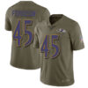 Ravens #45 Jaylon Ferguson Olive Men’s Stitched Football Limited 2017 Salute To Service Jersey