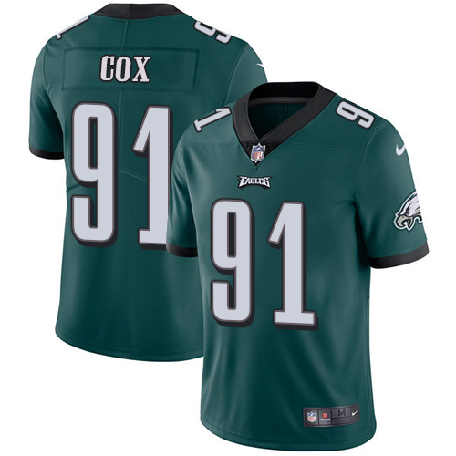 Nike Philadelphia Eagles #91 Fletcher Cox Midnight Green Team Color Men’s Stitched NFL Vapor Untouchable Limited Jersey