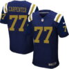 Men’s New York Jets #77 James Carpenter Navy Blue Alternate NFL Nike Elite Jersey