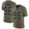 Raiders #96 Clelin Ferrell Olive Men’s Stitched Football Limited 2017 Salute To Service Jersey