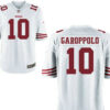Men’s San Francisco 49ers #10 Jimmy Garoppolo White Road Stitched NFL Nike Game Jersey