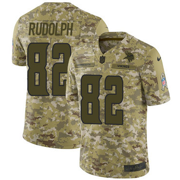 Nike Vikings #82 Kyle Rudolph Camo Men’s Stitched NFL Limited 2018 Salute To Service Jersey