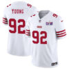 Men’s San Francisco 49ers #92 Chase Young White 2024 F.U.S.E. Super Bowl LVIII Patch Vapor Untouchable Limited Football Stitched Jersey