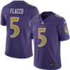 Men’s Baltimore Ravens #5 Joe Flacco Nike Purple Color Rush Limited Jersey