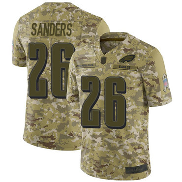 Eagles #26 Miles Sanders Camo Men’s Stitched Football Limited 2018 Salute To Service Jersey