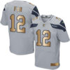 Nike Seahawks #12 Fan Grey Alternate Men’s Stitched NFL Elite Gold Jersey