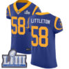 #58 Elite Cory Littleton Royal Blue Nike NFL Alternate Men’s Jersey Los Angeles Rams Vapor Untouchable Super Bowl LIII Bound