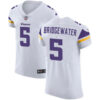 Men’s Nike Minnesota Vikings #5 Teddy Bridgewater White Stitched NFL Vapor Untouchable Elite Jersey
