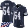 Cowboys #54 Jaylon Smith Navy Blue Team Color Men’s Stitched Football 100th Season Vapor Limited Jersey