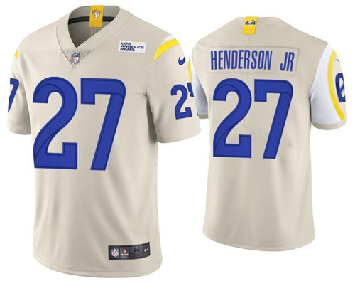 Men’s Los Angeles Rams #27 Darrell Henderson Jr. Cream Vapor Untouchable Stitched Football Jersey