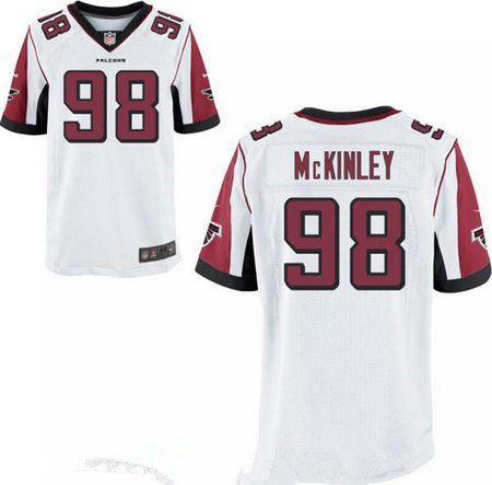 Men’s 2017 NFL Draft Atlanta Falcons #98 Takkarist McKinley White Road Stitched NFL Nike Elite Jersey